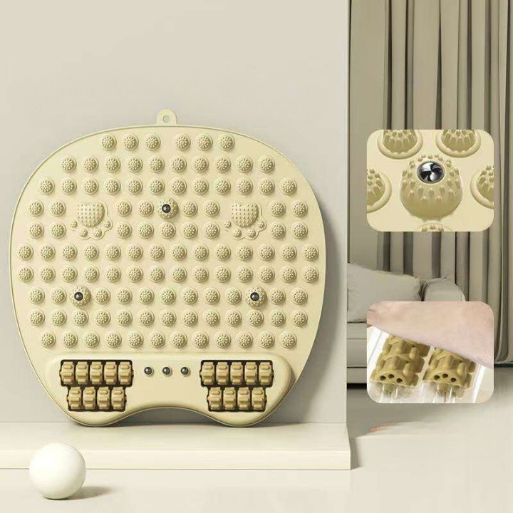 유니케이 롤러발지압판 발바닥지압판 지압매트 마사지보드 대형, 롤러 베이지, 1개 12,160원