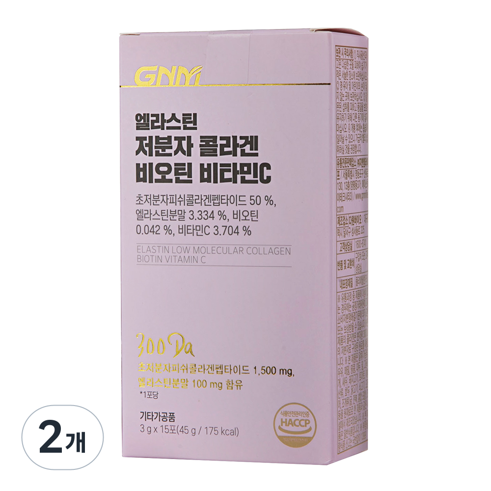 자연의품격 엘라스틴 저분자 콜라겐 펩타이드 비오틴 비타민C 분말스틱, 45g, 2개 16,800원
