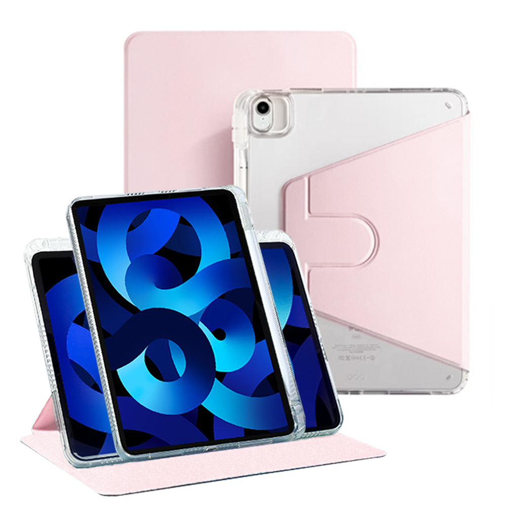 링고룸 아이패드 360도 회전 클리어 애플펜슬 수납 태블릿pc 케이스 + 스티커 증정, 베리핑크, 1개 14,900원