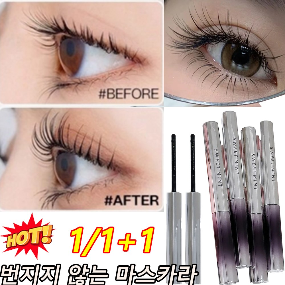 [적정가격의 좋은 물건]1/1+1번지지 않는 마스카라 1순위 섬유조합 방수 속눈썹 픽서 롱래쉬 볼륨 업 컬링 지속력, 2개, 01#네이처 블랙 10,900원