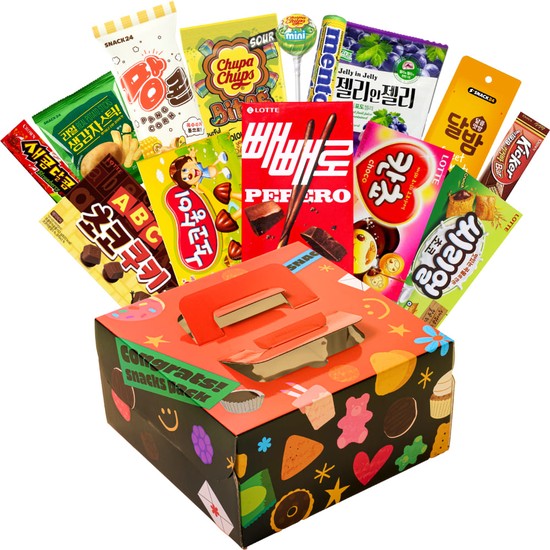 스낵24 화이트데이 발렌타인데이 축하해 케이크 상자 과자선물세트 14P 18,900원