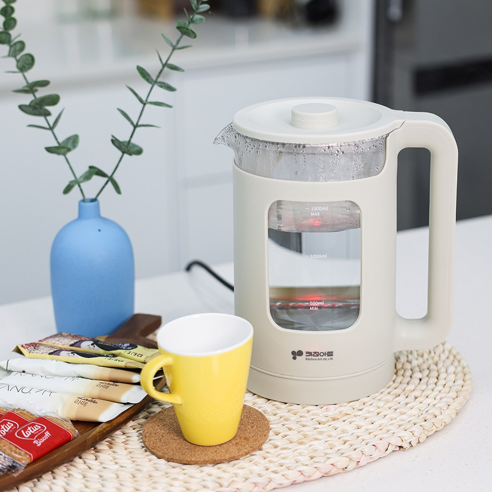 키친아트 라팔 블라썸 유리 티포트 1.5 L, 이중단열포트 26,900원