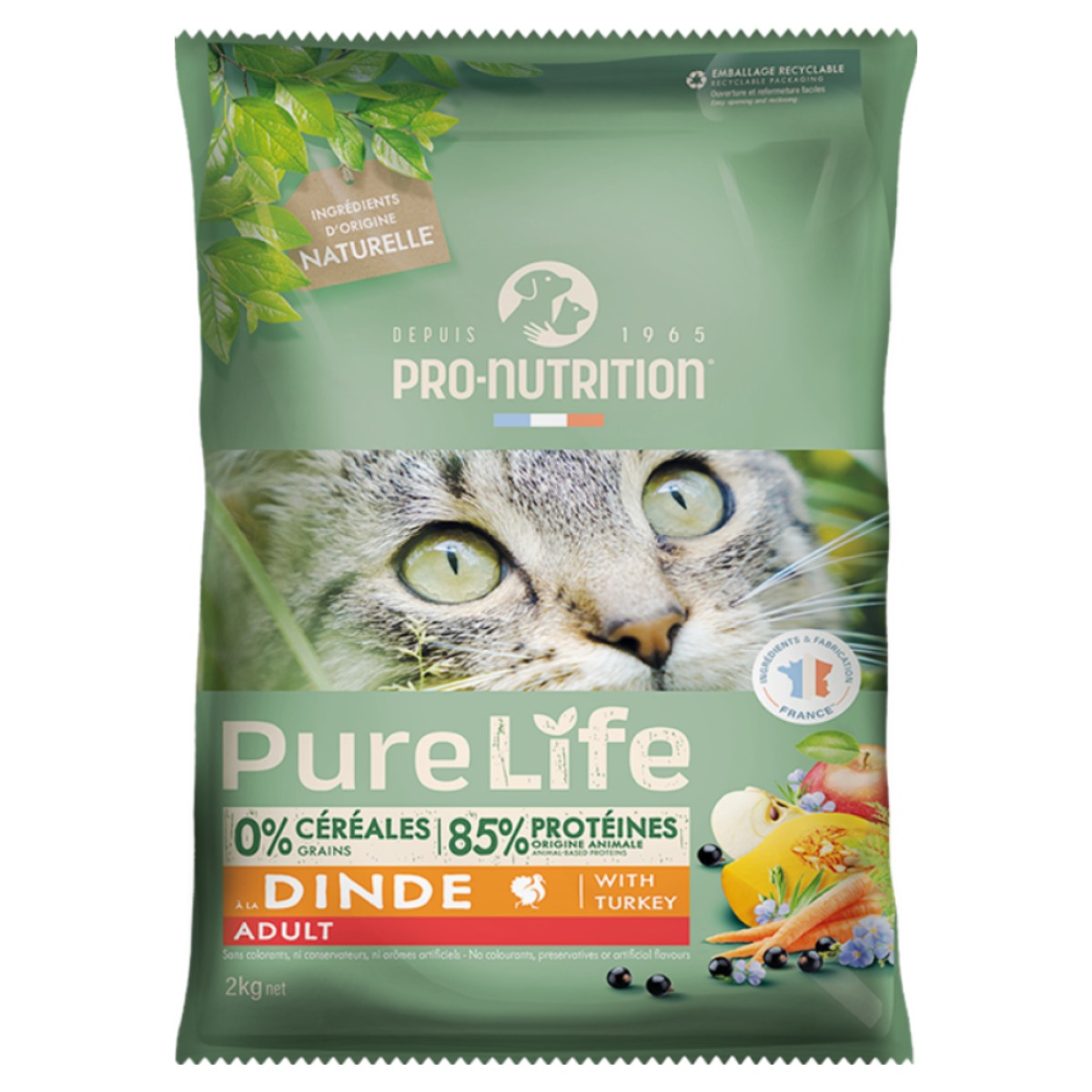 PN 퓨어라이프 캣 어덜트 터키 그레인프리 저알러지 소화잘되는 고양이사료 샘플 체험팩 소분 [쿠폰증정], 30개, 30g, 닭+칠면조 12,900원