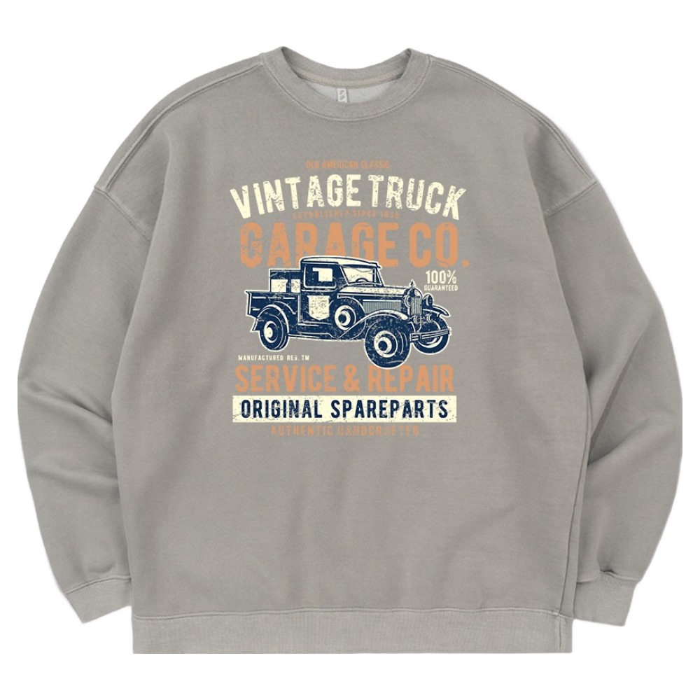 일루소 600G 피그먼트 빈티지트럭 맨투맨 52,800원