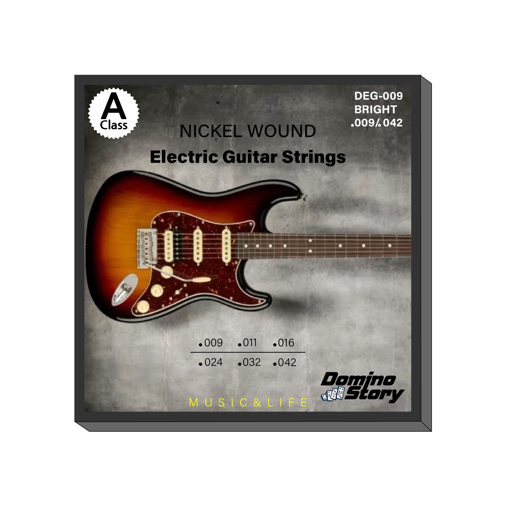 도미노스토리 일렉 기타 줄 세트 스트링 009-042 니켈 도금 코팅, 2세트, 실버, 일렉기타줄 10,900원