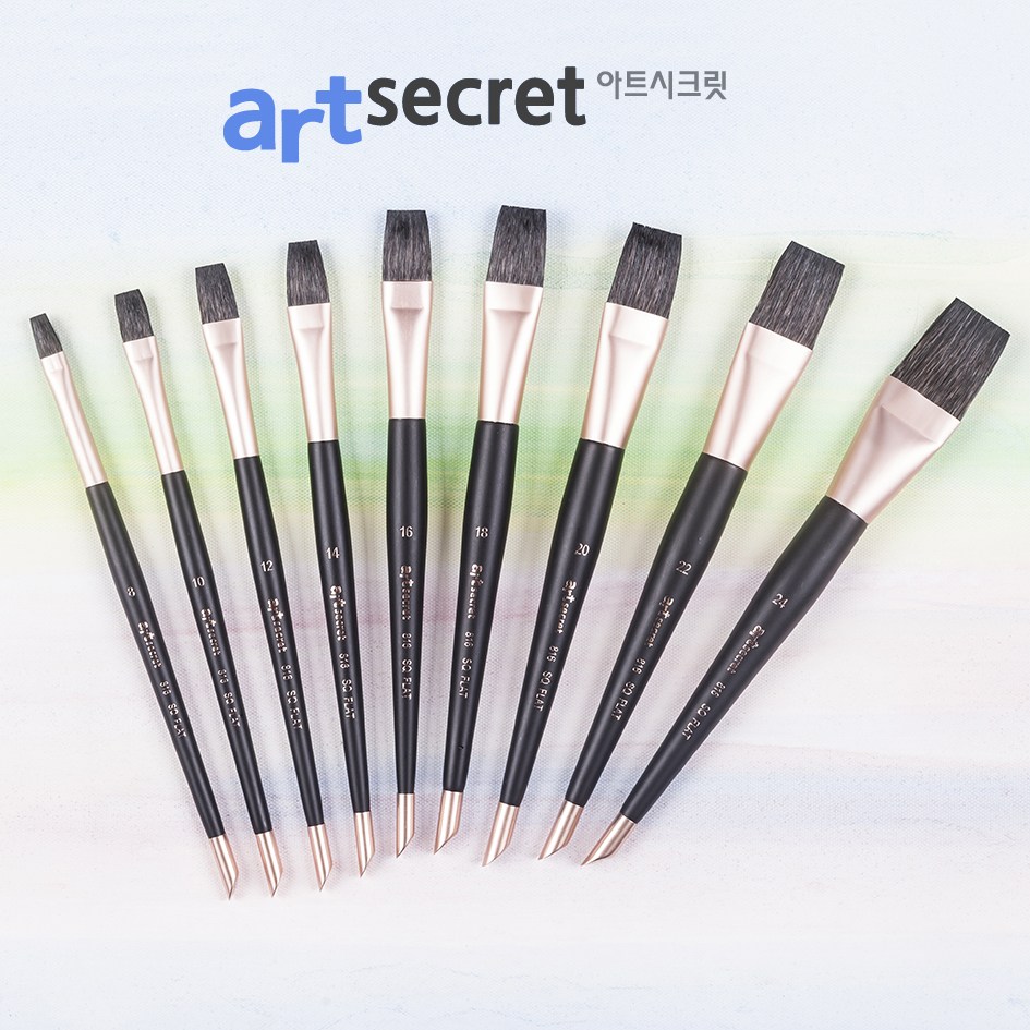 새한아트 아트시크릿 816 F 다람쥐모 수채화 고급 브러쉬 평붓 6,300원