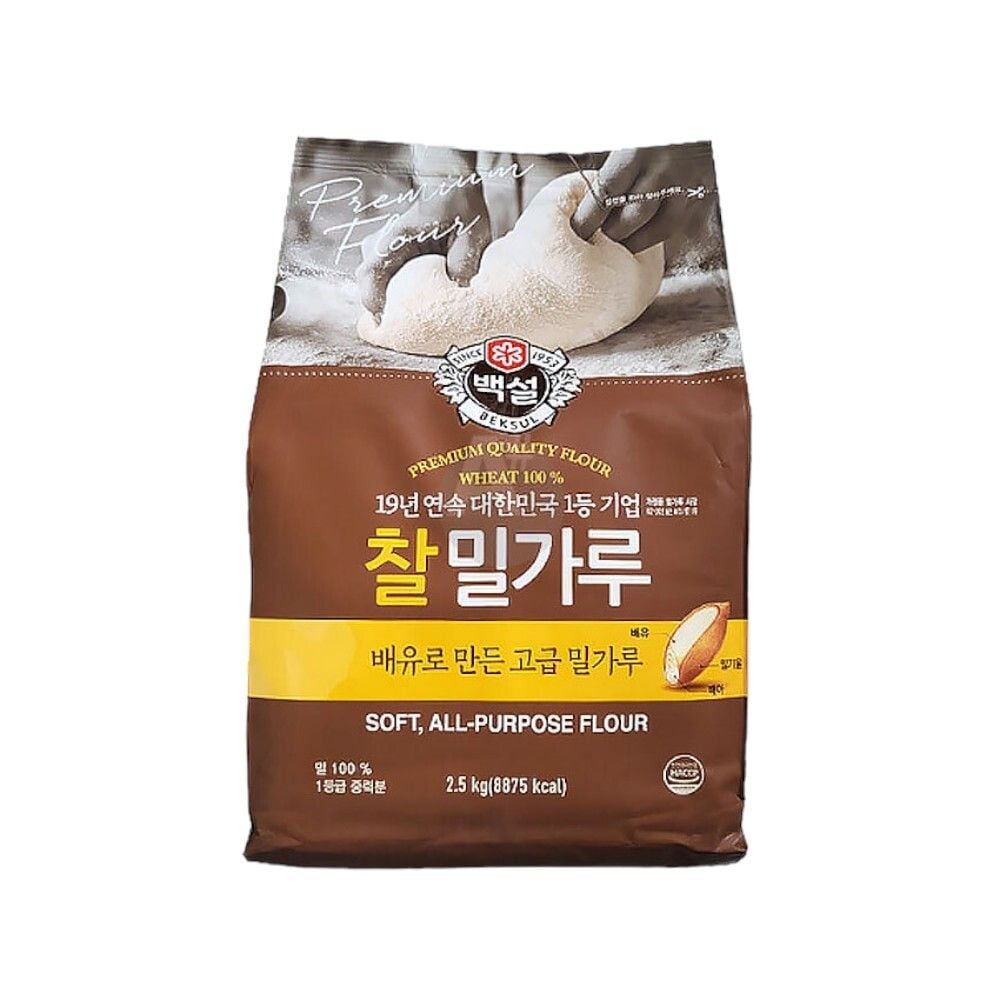 백설 찰밀가루 2.5kg 고급밀가루 수제비 칼국수 부침ver8+4pji 10,920원