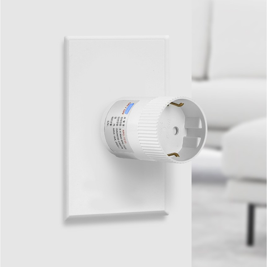 IoT 스마트플러그 Wi-Fi 앱 리모컨 콘센트 원격제어 10A 2,500W RPG-723WS, 1개 24,000원