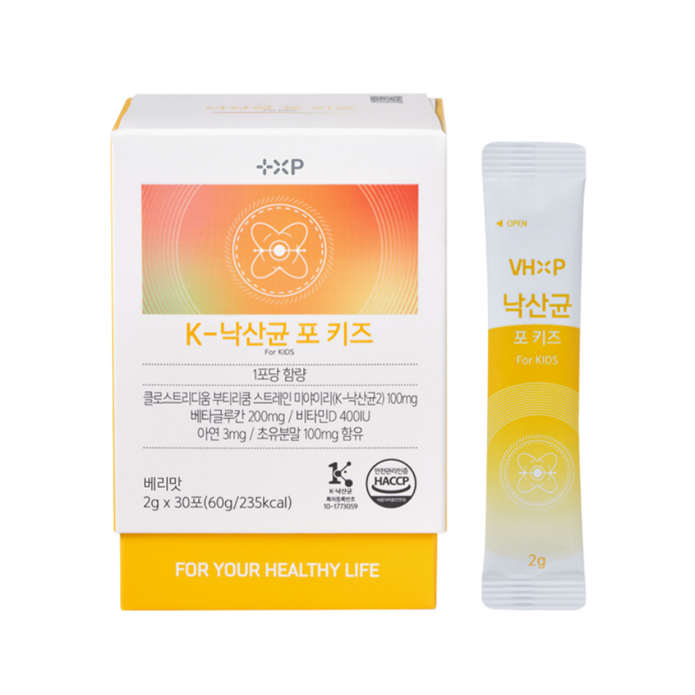 K 낙산균 포 키즈 유산균 어린이 건강영양 베타글루칸 아연 비타민D 초유분말 함유, 2개월분, 2박스, 30회분 63,000원