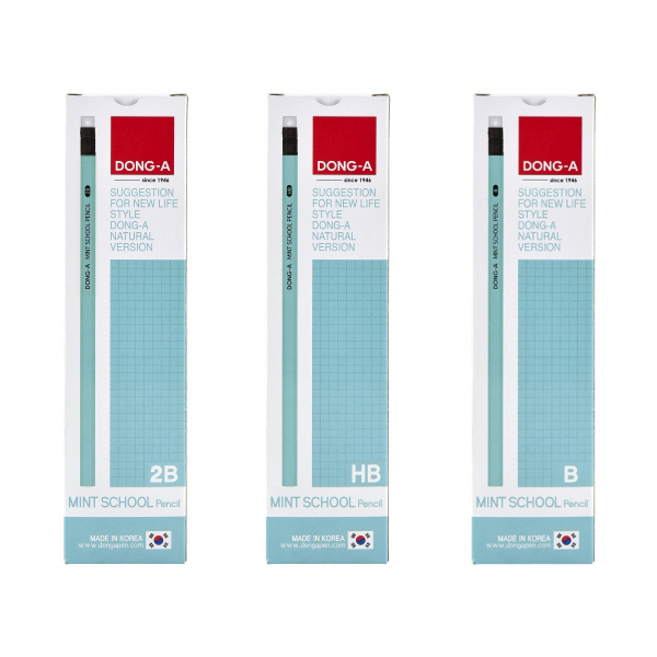 동아연필 민트스쿨연필 1타12개/지우개연필, 2B 2,730원
