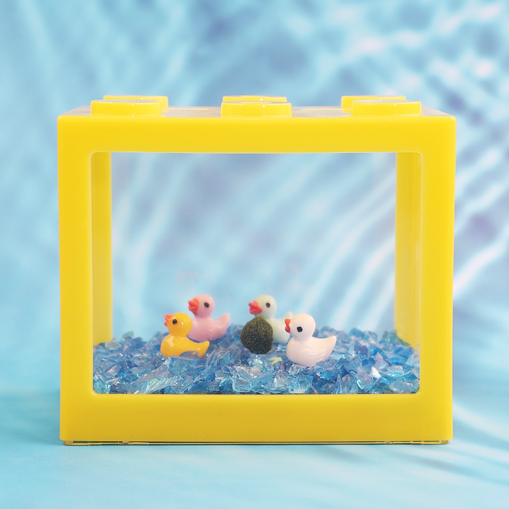 오리꽥꽥꽥꽥 블럭 어항 세트 마리모 포함 베타 수조 키트 DIY, 06. 민트 9,400원