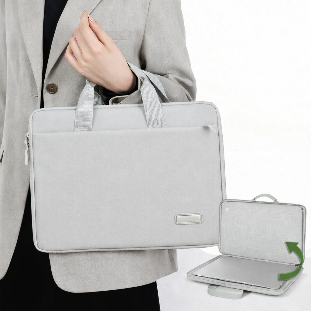 소유담 가벼운 180도 개방 노트북 가방 파우치, 그레이 18,600원