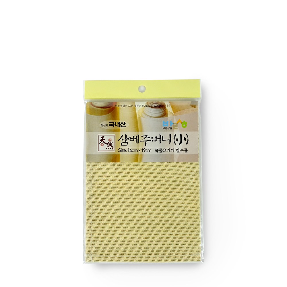 바른생활 삼베주머니 (소) 14x19cm 찜시트 찜기깔개 면보 1,550원
