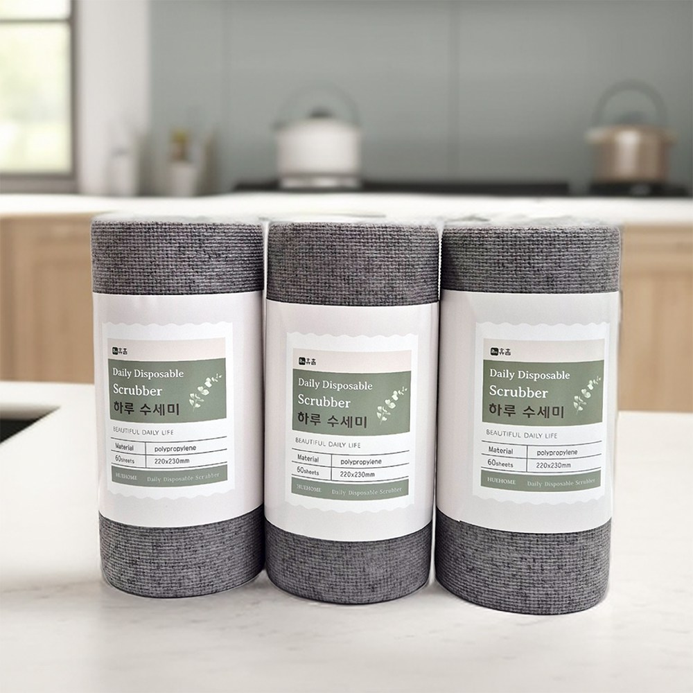 휴홈 일회용 하루 수세미 60매 9,500원