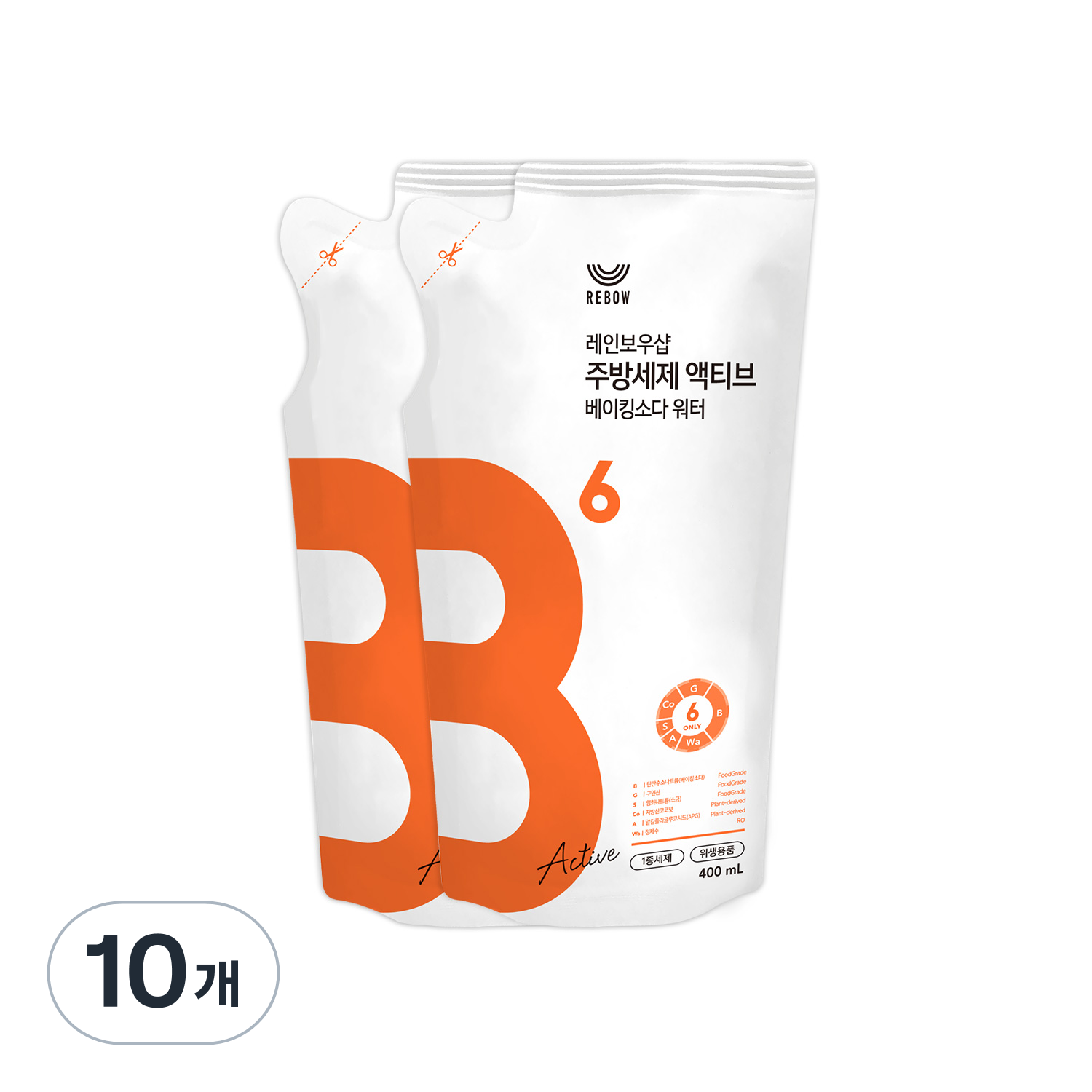 레인보우샵 B6 주방세제 액티브 베이킹소다 워터 리필 36,510원