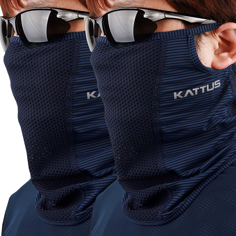 KATTUS 카투스 1+1 2023년 신제품 쿨 워머 멀티스카프 냉감마스크 자전거쿨마스크 쿨스카프 넥워머 디자인등록제품 KC인증완료, ZET7 네이비1+네이비1, 1개 22,900원