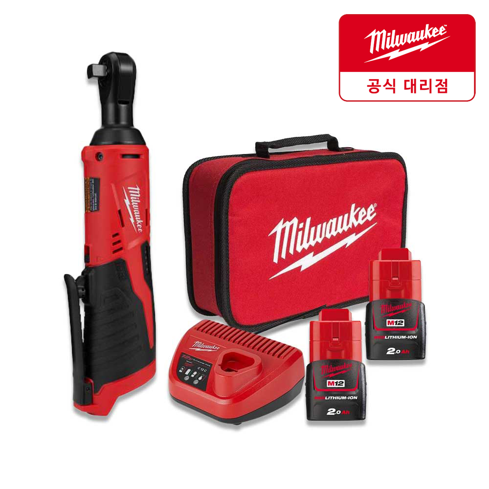 밀워키 충전라쳇 M12 IR-202B 베터리 2개 193,490원