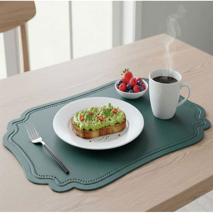 에이플랜 방수 가죽식탁매트, 북유럽감성 테이블매트  식탁깔개 4개 12,900원