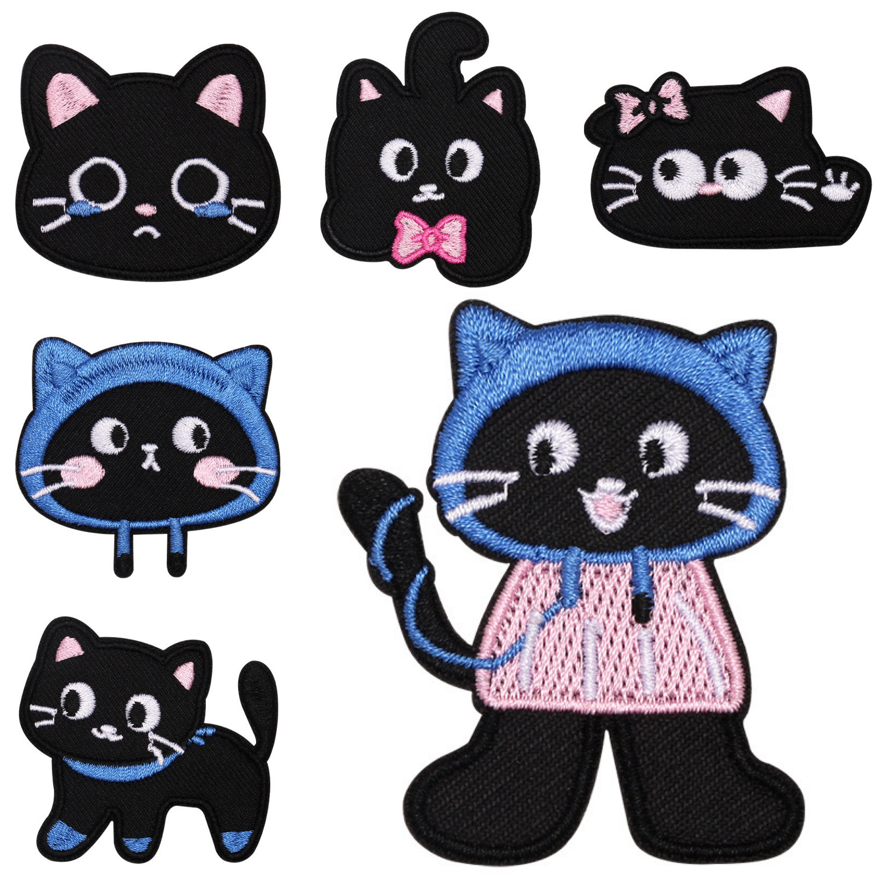 별라 열접착식 와펜 자수 패치 고양이 6종 세트 10,800원