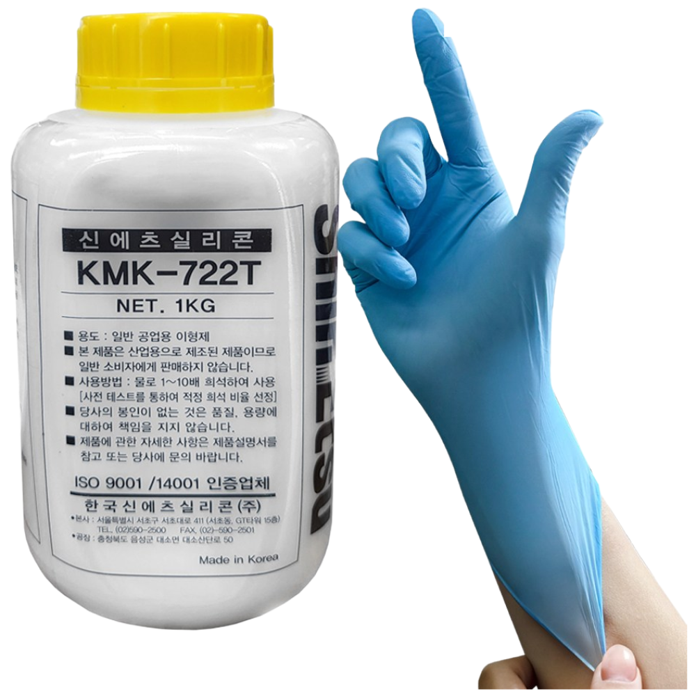 철공자 신에츠 실리콘 오일 KMK-722T + 작업장갑 이형제 타이어 광택코팅제, 1kg, 4세트 34,100원