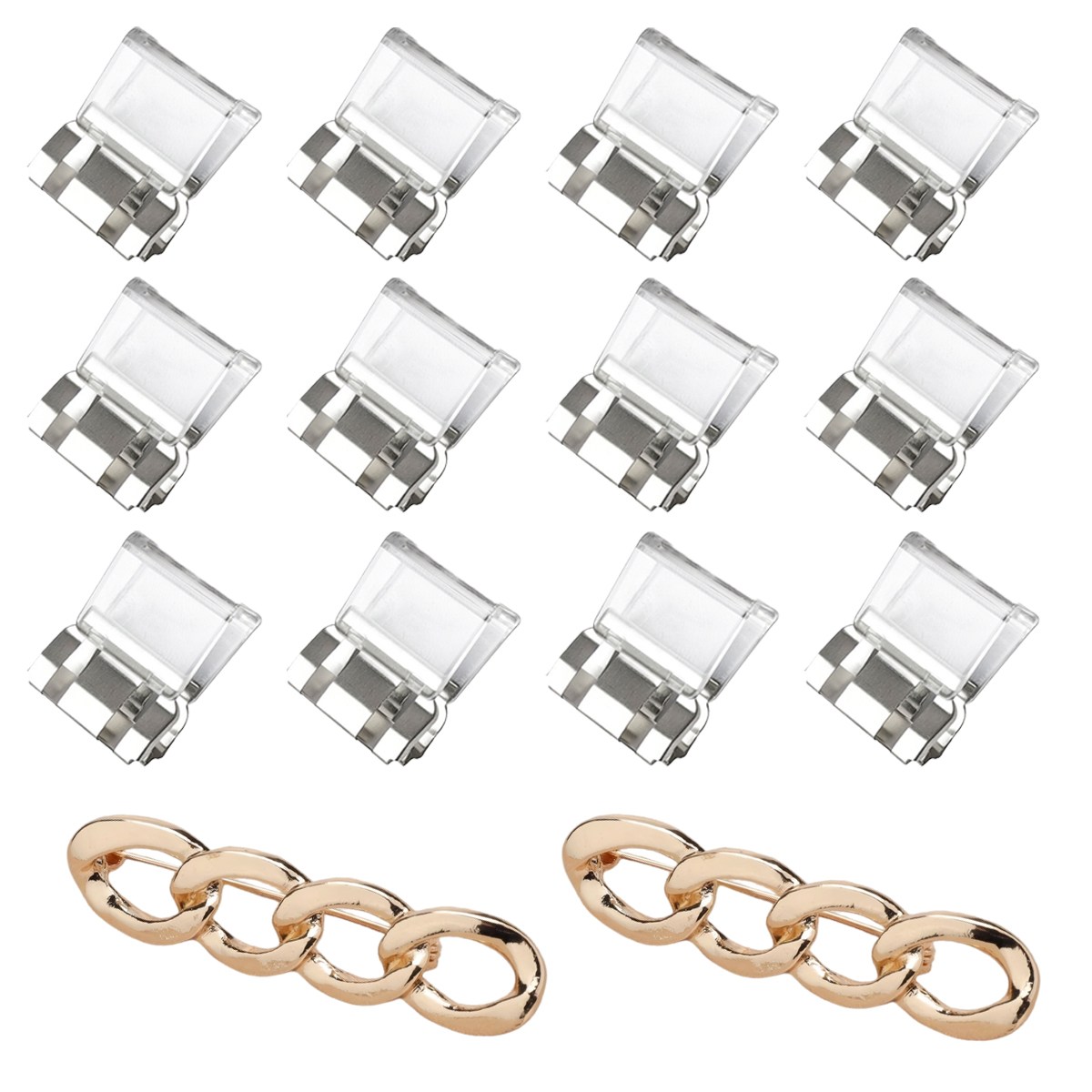 바지 허리 줄이기 옷핀 +바지 기장 고정 클립, 1개, 화이트+골드 5,980원