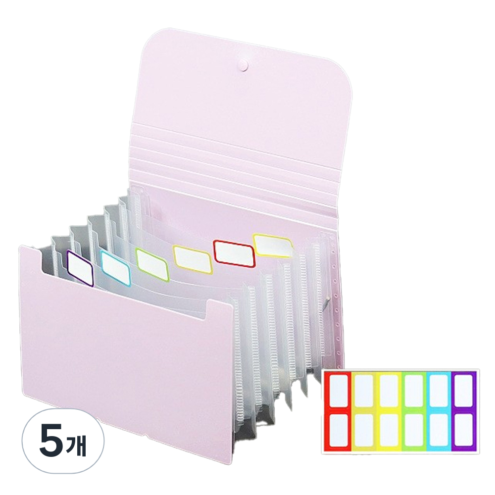 마다꾸미 A6 지폐 보관함 통장 영수증 정리 아코디언 7칸 투명속지 파일 39,000원