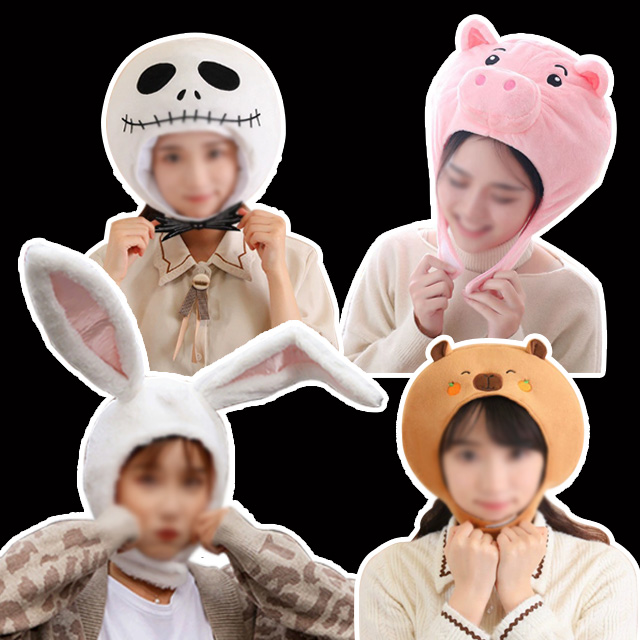 토끼 토끼귀 모자 팬싸템 개구리 상어 캐릭터 특이한 똥 오리 펭귄 붕어빵 인생네컷 12,000원