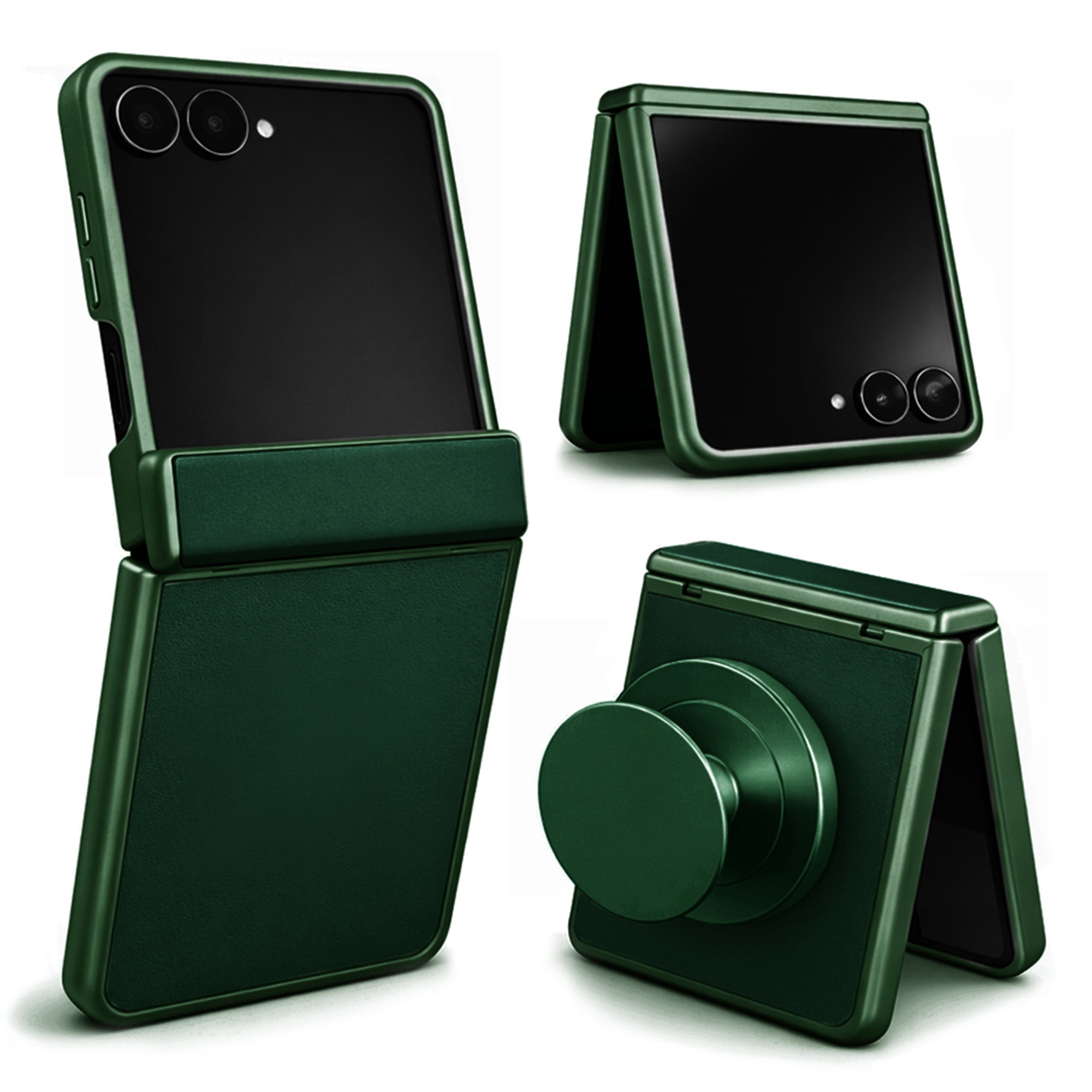 제루크 갤럭시 호환 Z플립 맥세이프 힌지보호 소가죽 풀커버 그립 케이스 25,900원