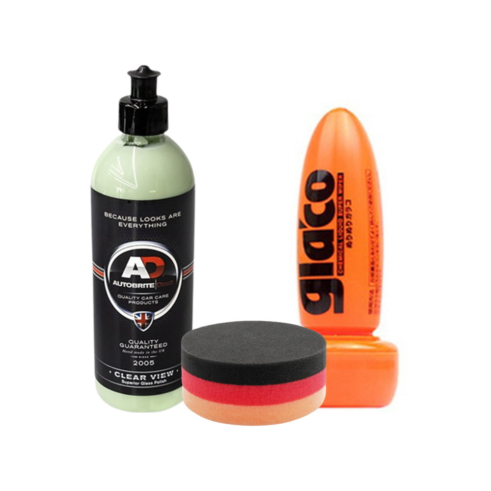 AD 오토브라이트 클리어뷰 500ml 유막제거제+소프트 99 글라코 G-4x+저먼패드 원형 38,600원