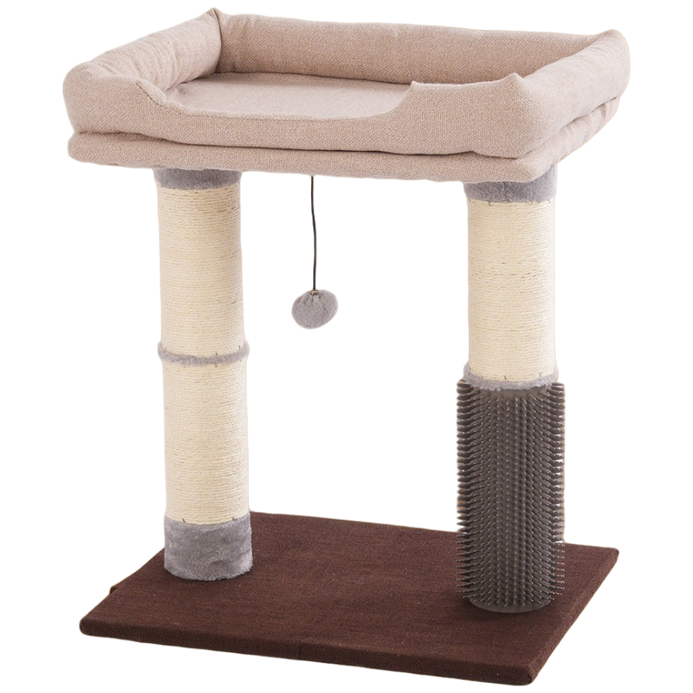 SUNRUI 2단 소형 캣타워 넓은 침대형 플랫폼 이중 기둥 스크래쳐 브러쉬 포함 미니 고양이 캣타워 35,440원