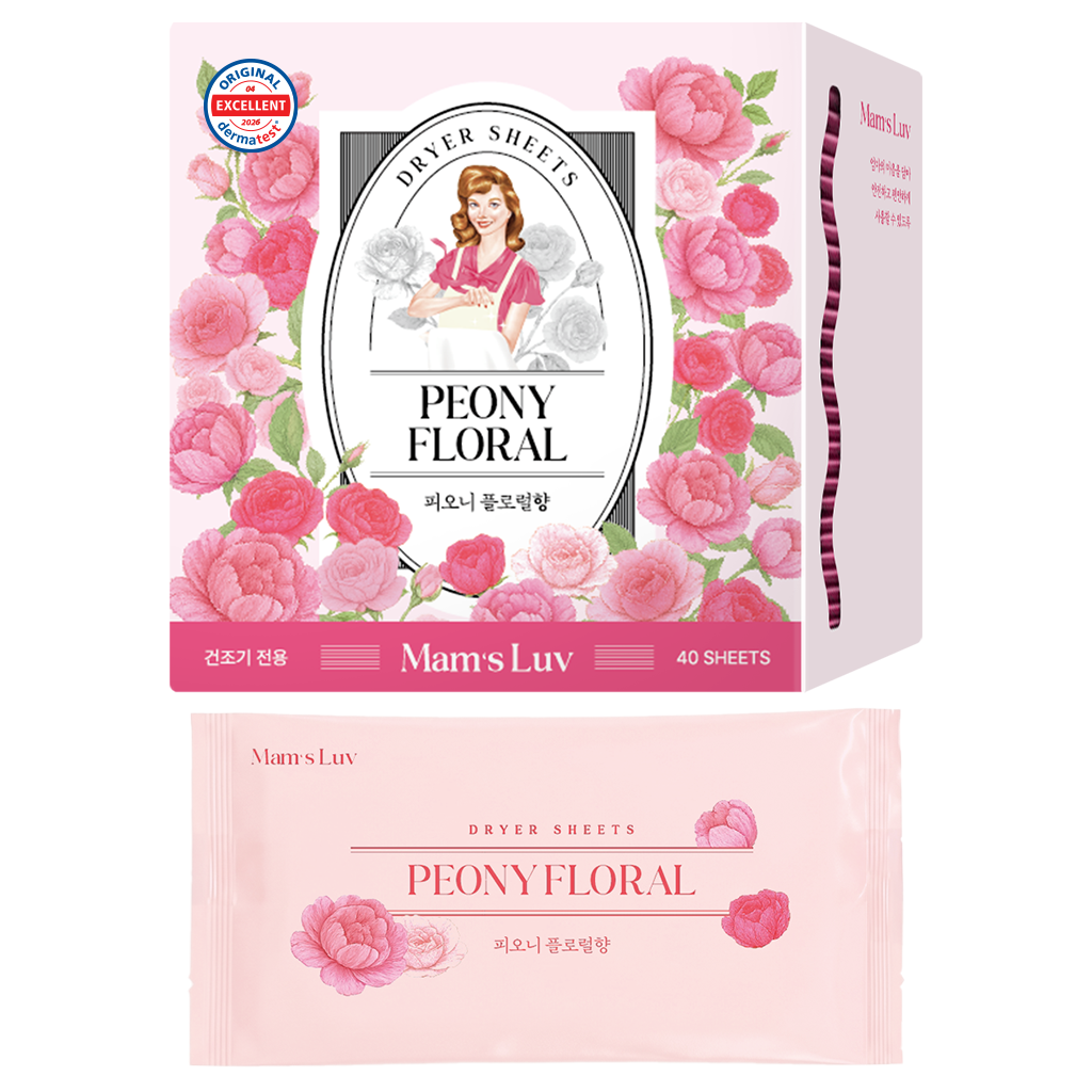 맘스럽 독일더마 퍼퓸 드라이시트 피오니플로럴 / 건조기용 낱개포장 섬유유연제 섬유유연시트 건조기시트 드라이시트, 1개, 40매입 9,900원