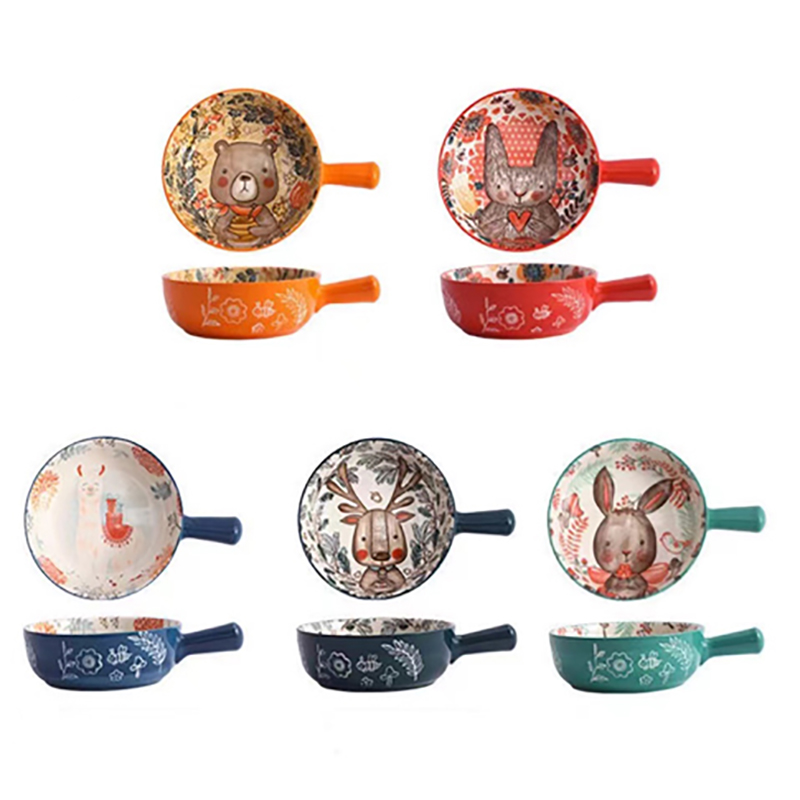 BLOWFISHFUGU 북유럽 캐릭터 손잡이 그릇 라면 그릇냉면 그릇 세트/도자기 손잡이 그릇 54,800원