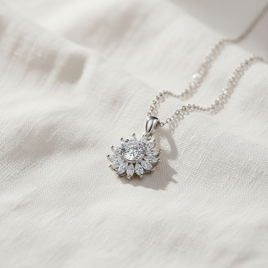 소은 GRA인증서 프리미엄 모이사나이트 헤일로 플라워 펜던트 목걸이 1.0 ct 실버925 122,000원