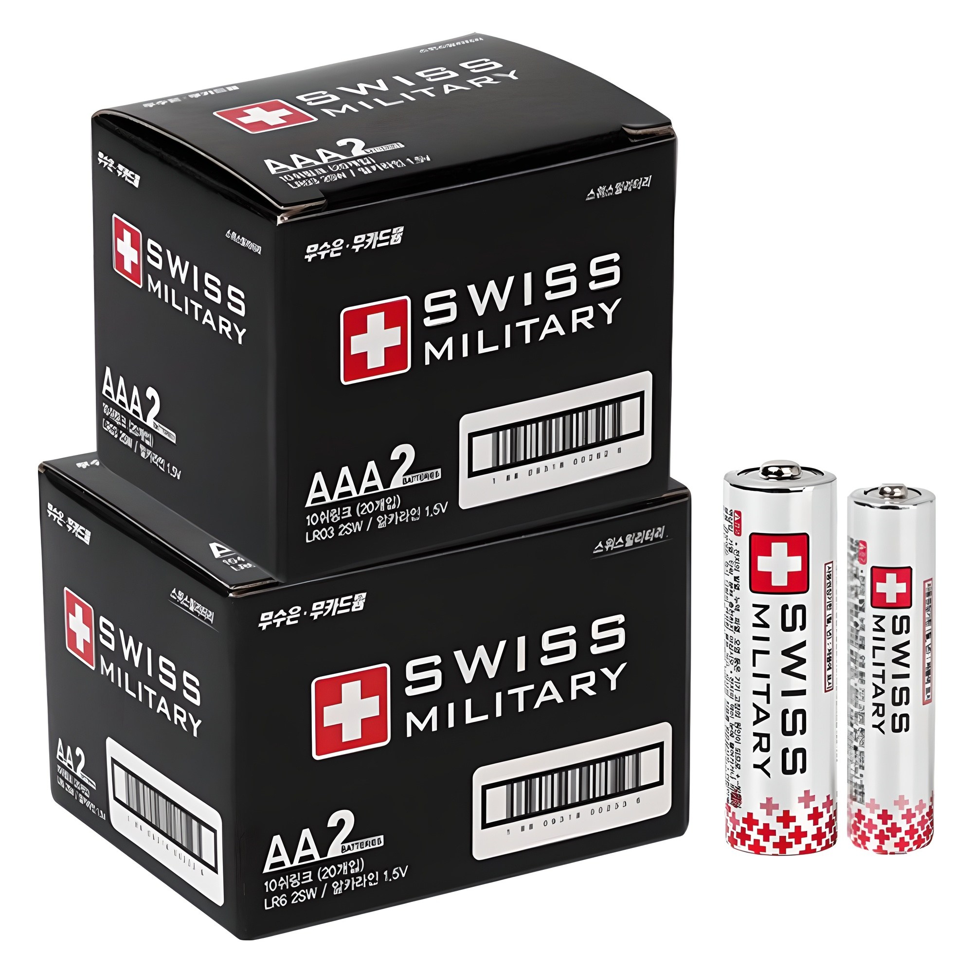 스위스밀리터리 알카라인 건전지 세트 AA 20p + AAA 20p, 1세트 10,030원