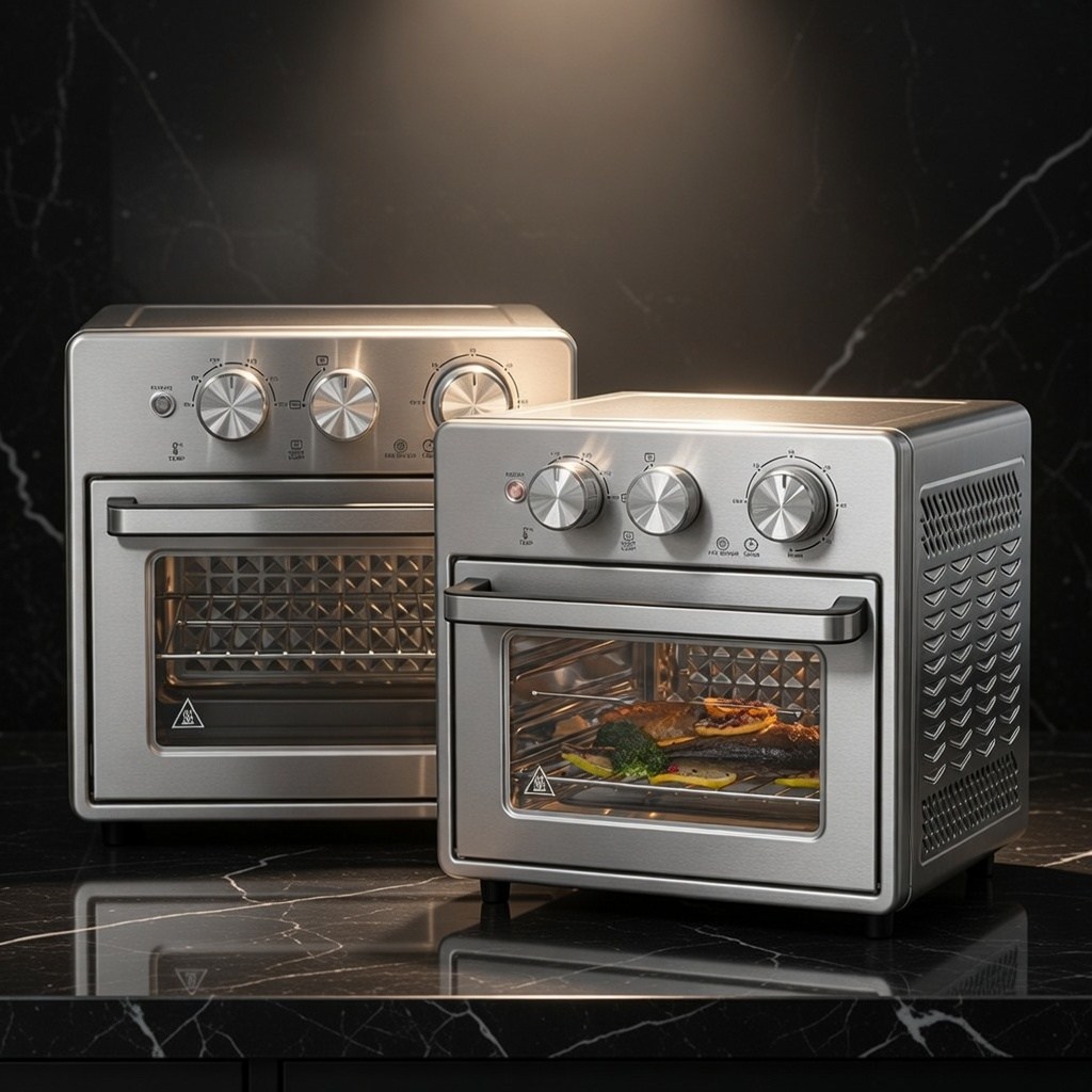 [독일브랜드] 스텐 에어프라이어 오븐 18L 스테인리스 전기오븐 가정용 튀김기 베이킹 통구이 스텐 조리기 다이얼 타이머 글라스도어 치킨 피자 삼겹살 조리확인 내부투명창 69,800원