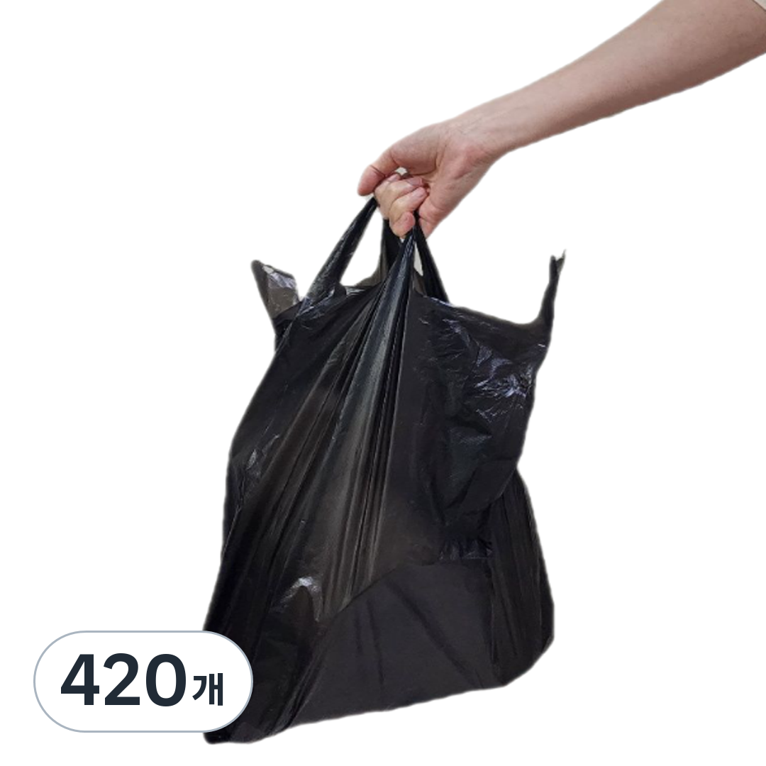 두꺼운 손잡이 봉투 고급 4호, 15L, 420개 27,000원