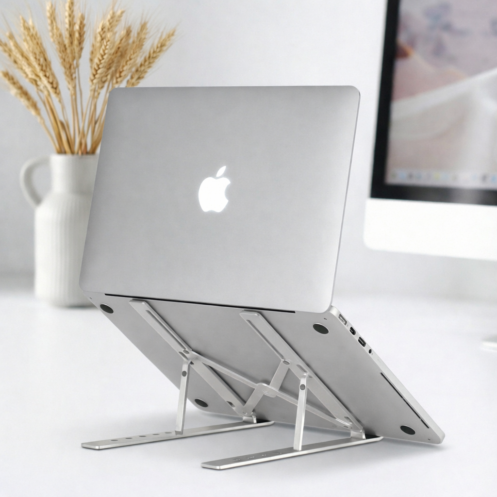 생활모드 초경량 한손휴대 노트북거치대, 1개, 실버 5,000원