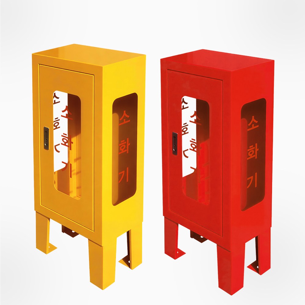 스틸 소화기 보관함 A형 앙카식 소화기 케이스 거치대 소방용품, 옐로우, 1개 240,000원