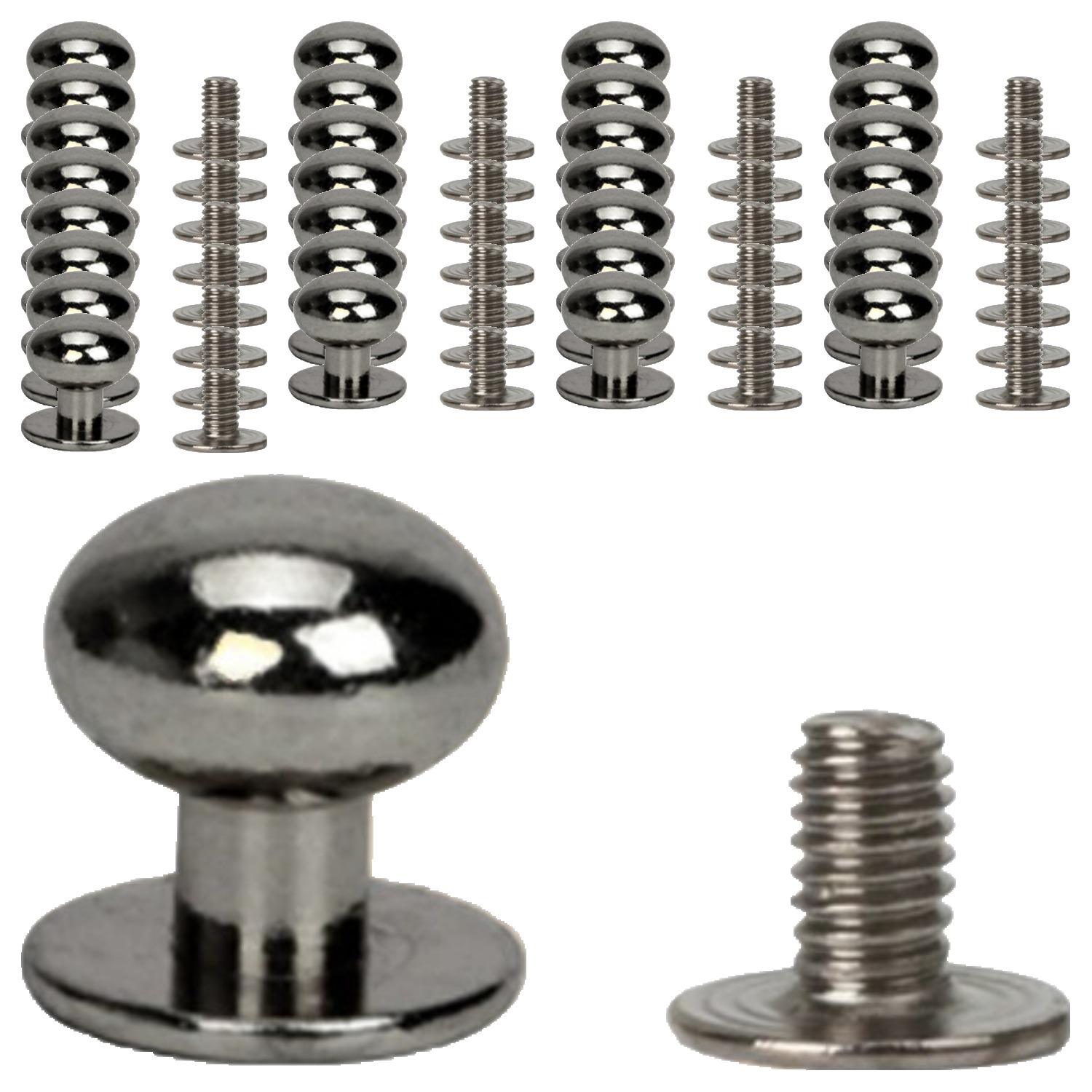 코히모 가죽공예 부자재 여밈용 솔트레지 10mm 50p + 나사 50p 세트 5W0654, 1세트, 제트블랙 11,400원