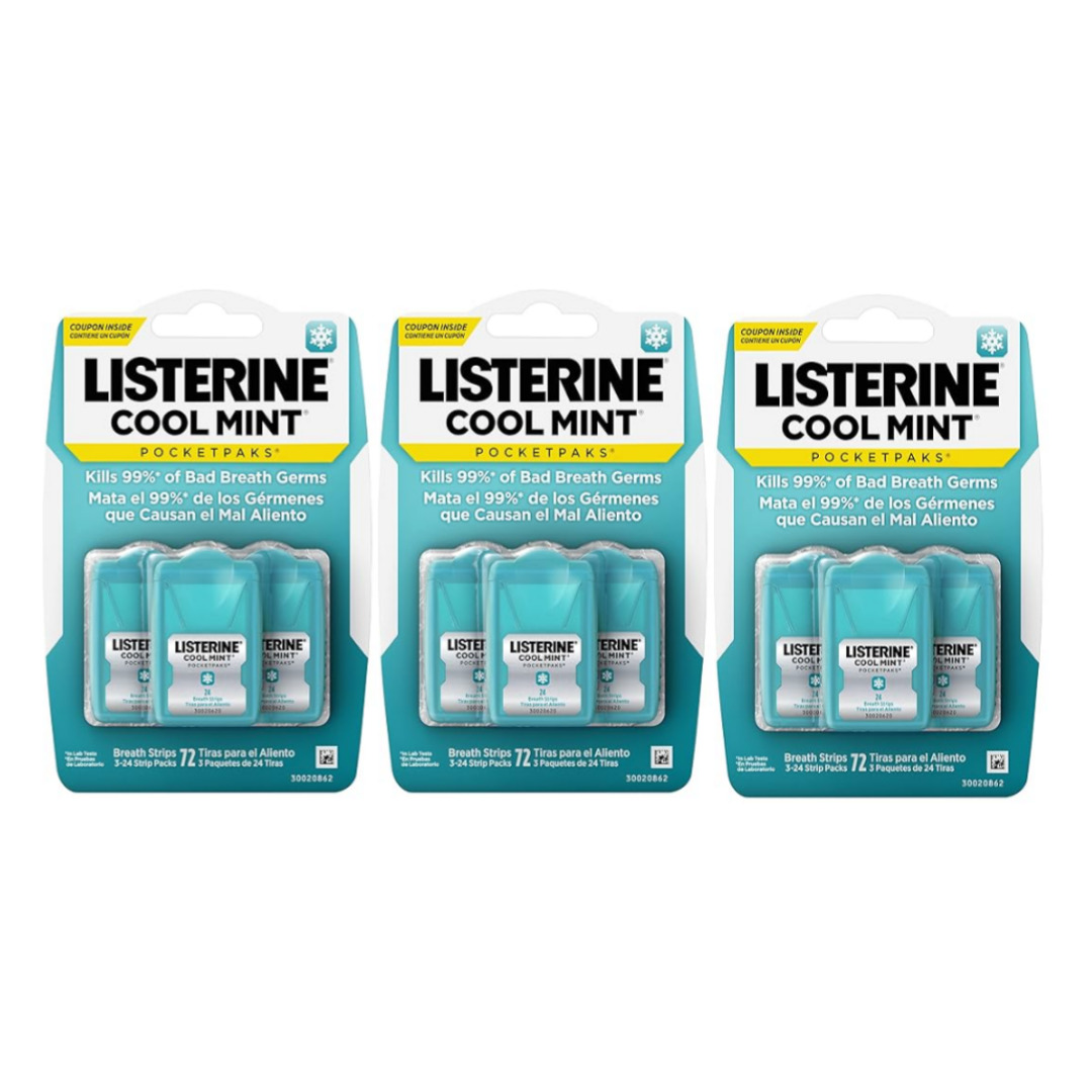 리스테린 쿨민트 포켓팩 필름 3개입 x3개 구취제거 입냄새제거 휴대용 25,300원