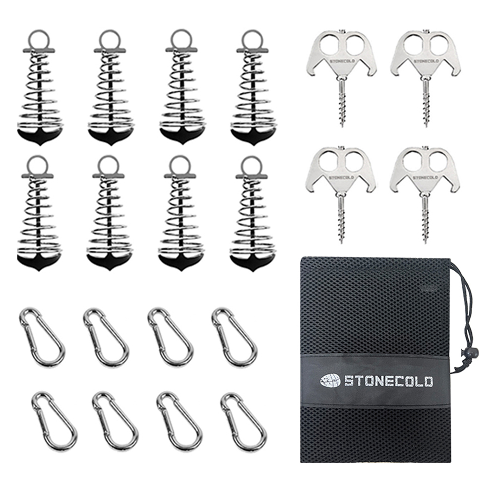 스톤콜드 부엉이 나사팩 4p + 오징어 앵커팩 8p + 카라비너 8p + 파우치 세트 14,900원