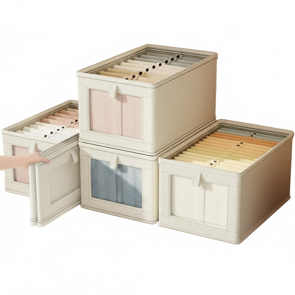 딱템 옷정리 투명커버 대용량 접이식 다용도 수납 정리함 리빙박스 3개 15,800원