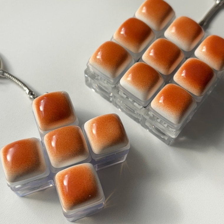 반짝반짝 LED 청축 키캡 키보드키링 9구 키링고리 키캡키링 가방고리 에어팟 아이폰17, 1개, 9구_K8 키캡 5종 세트 6,810원