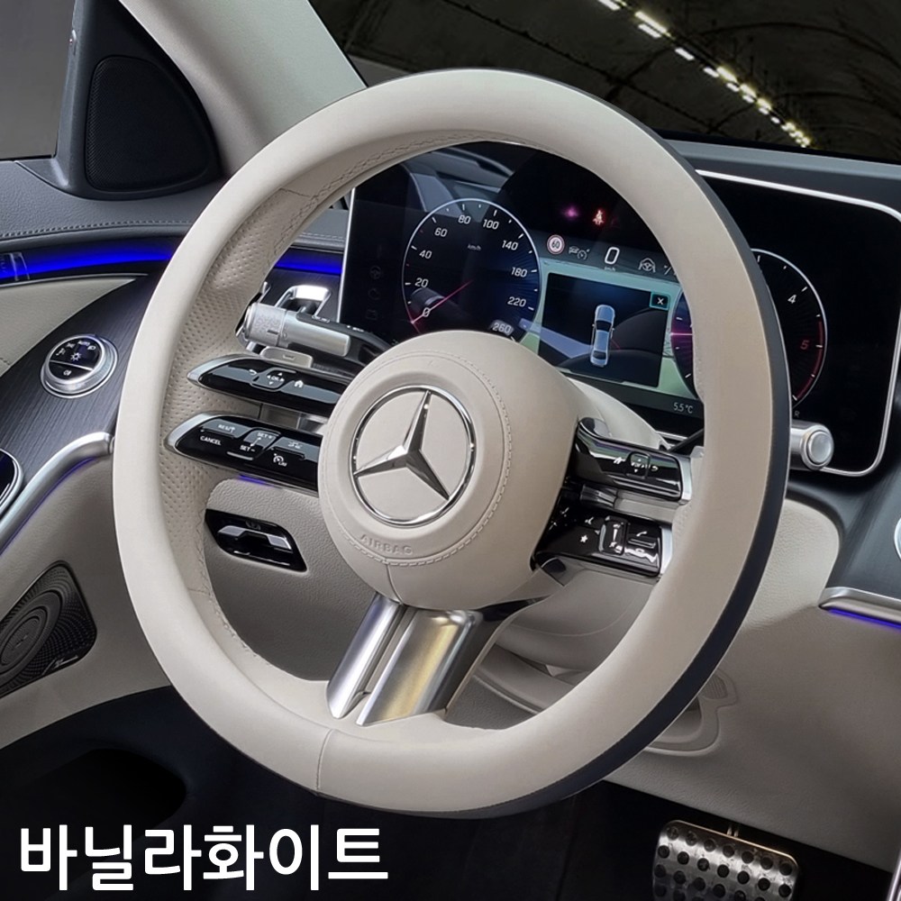 자동차 미끌림없는 편안한 그립감 차량용 핸드메이드 고급가죽 핸들커버 운전대카바/뷰티풀 뉴코란도c 투리스모 액티언 무쏘 G4렉스턴 스포츠칸 슈퍼2w 그랜드스타렉스 카니발 스타리아, 바닐라화이트 35,000원