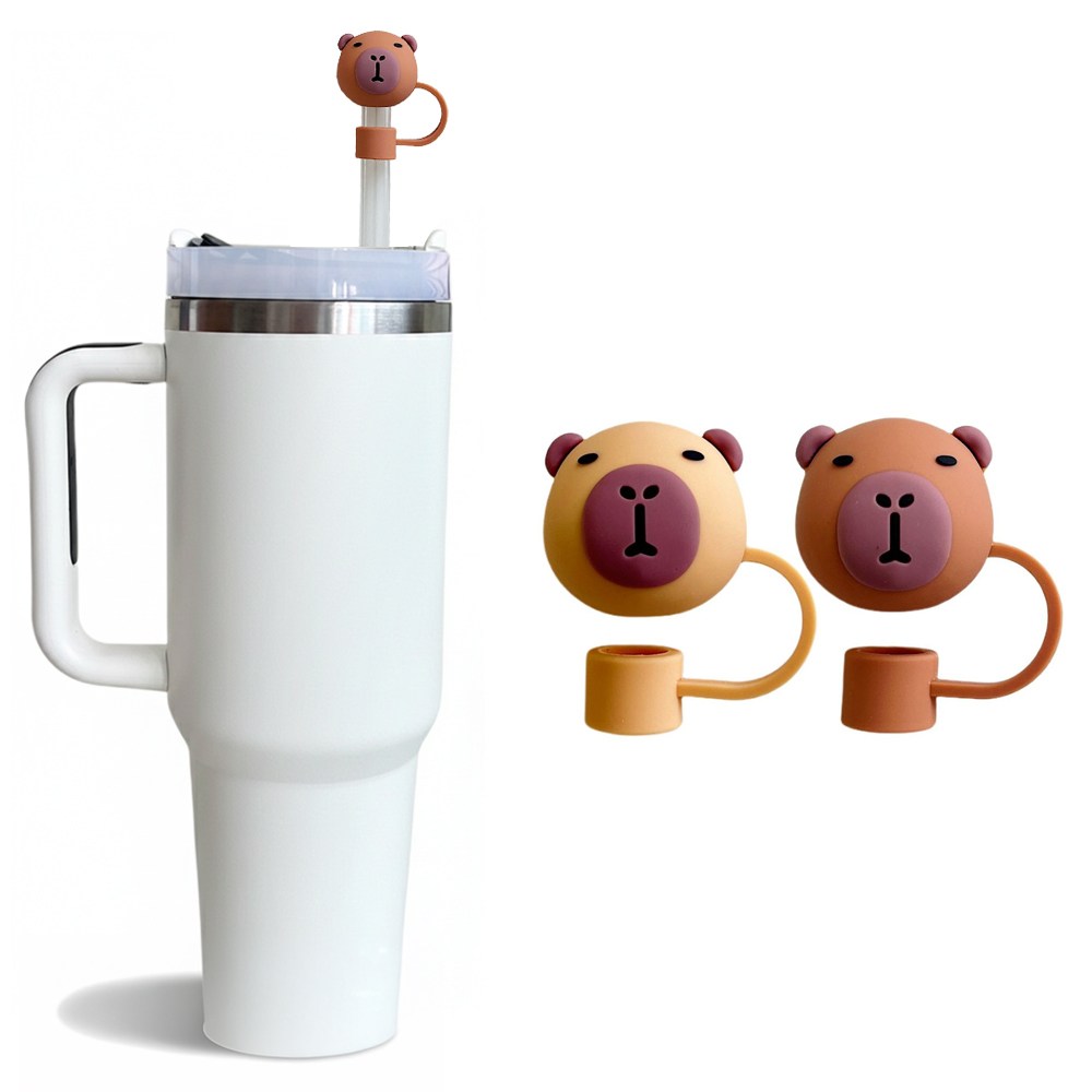 실리콘 텀블러 빨대 마개 10mm 세트, 1세트, 카피바라세트, 현재가 6,800원