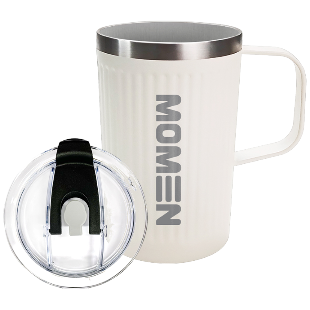 모멘 아루가 스탠머그 손잡이 사무실 이중진공 보온보냉 에코트리카페, 스텐 머그_아이보리, 1개, 500ml 16,200원