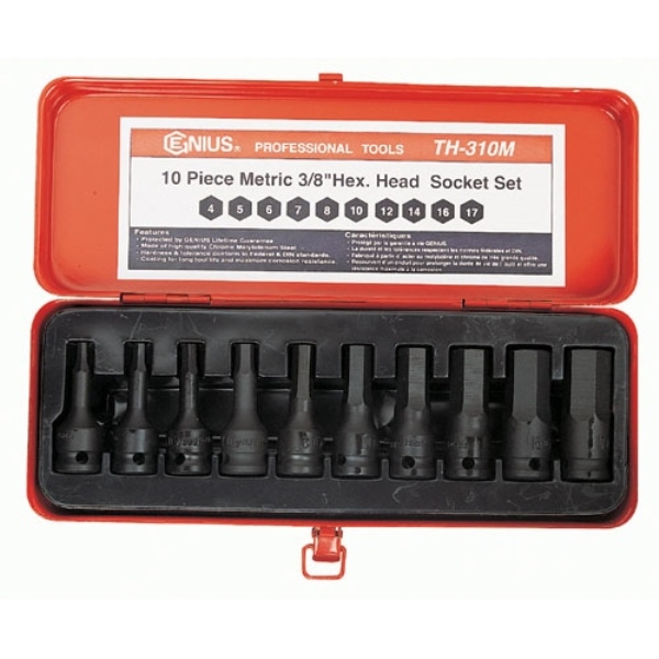 지니어스 육각비트소켓세트(임팩트) TH-310S(3/8인치x5/32-5/8)10P 31,960원