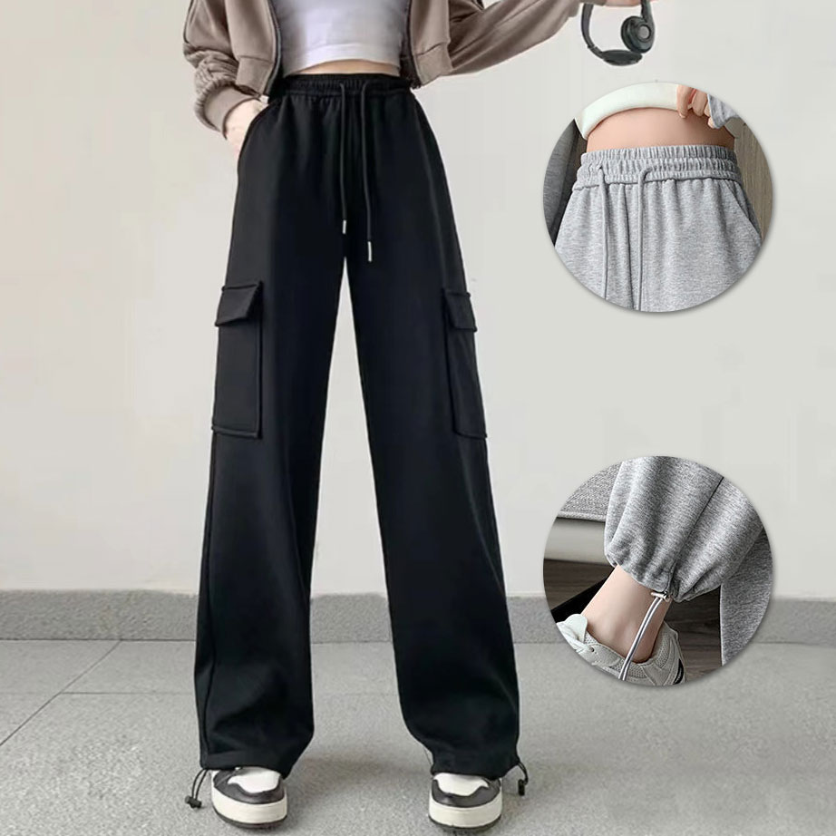 히트그램 여성 카고 트레이닝 조거 와이드핏 투웨이 팬츠 18,900원