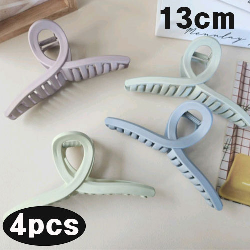 <4개한세트>13cm빅사이즈/파스텔꼬임올림머리집게핀(4pcs) 4,900원