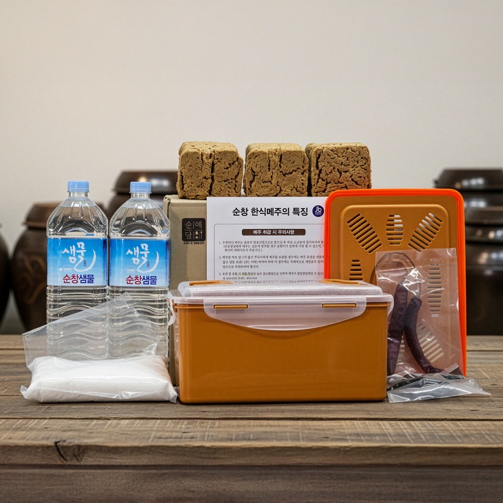 국산 순창메주 3덩어리 국산된장 간장만들기 풀세트, 1세트, 2.1kg 58,900원